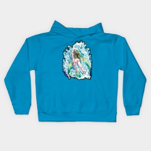 Flying mermaid fish Kids Hoodie